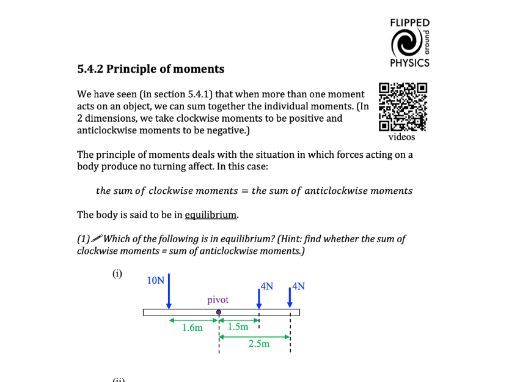 Principle of moments