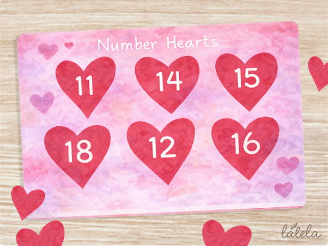 Number Hearts - Count in teens