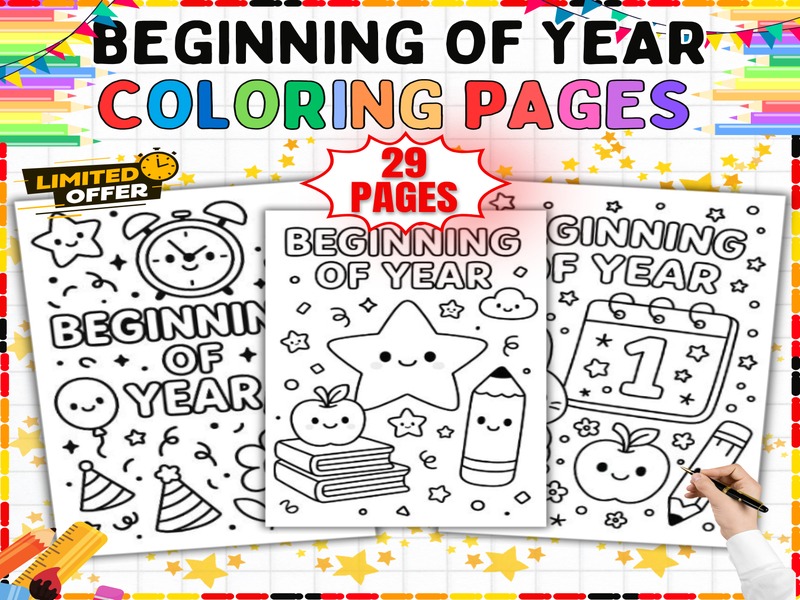 First Day of School Coloring Pages | 29 Sheets | PreK and Kindergarten Fun