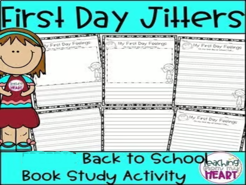 First Day Jitters Writing Activity for Back to School, Digital & Printable