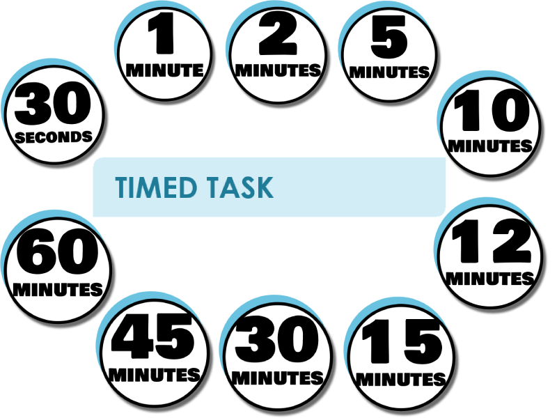 Timed Task Logos, Banner 30 Seconds - 60 Minutes