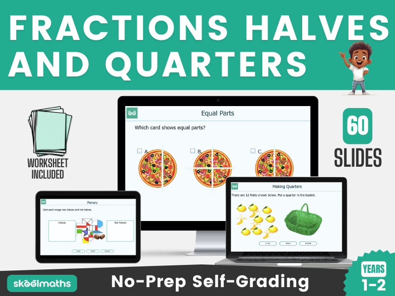 Fractions Year 1 Maths Digital Activities With Free Worksheets