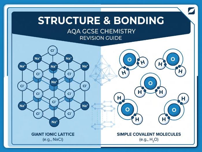 AQA GCSE Chemistry Structure & Bonding | Ionic, Covalent, Metallic Revision Notes