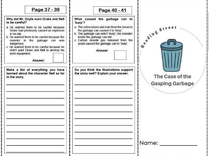 The Case of the Gasping Garbage 4th Grade Reading Street Teaching Resources