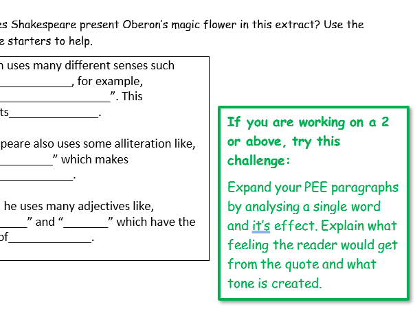 E-Learning-Oberon's flower KS3