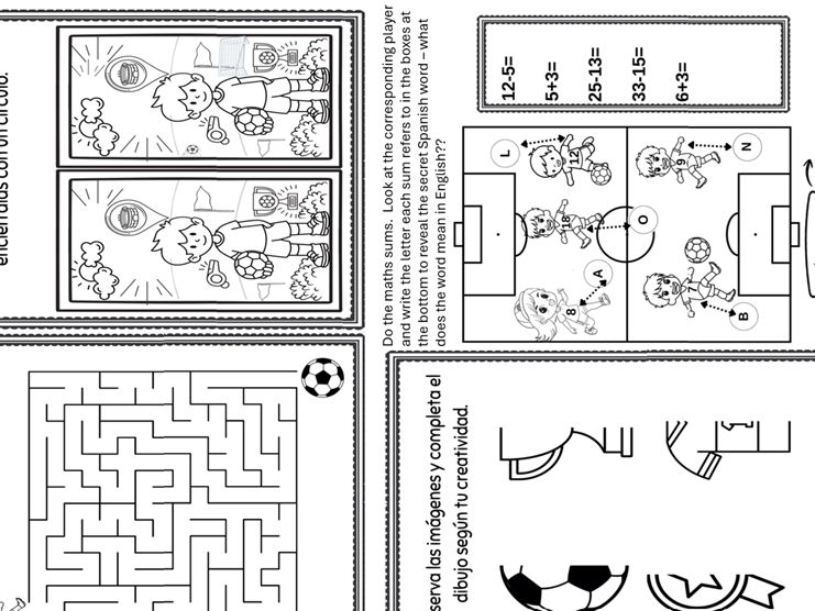 SPANISH KS3 WORLD CUP COVER SHEET