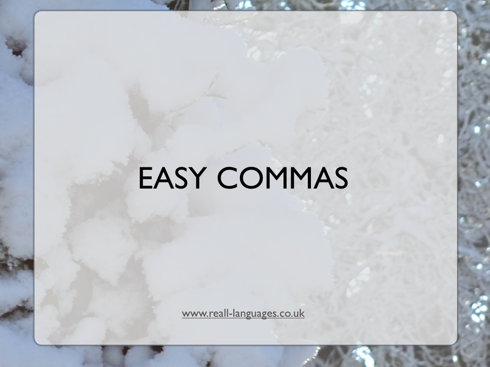 Commas for Lists: Lesson Plan