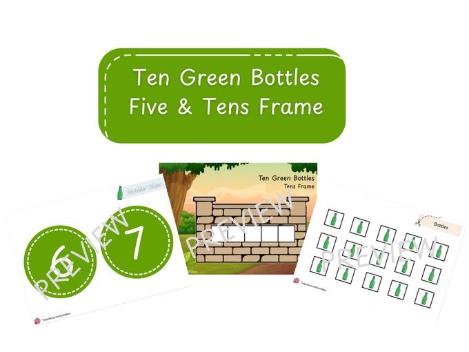 Ten Green Bottles Five & Ten Frames