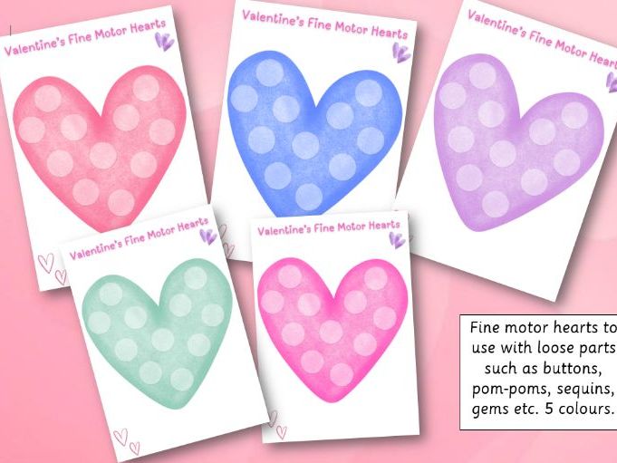 Fine Motor Loose Parts Valentine's Theme