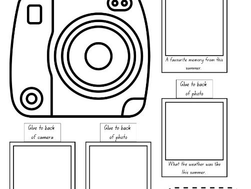 Back to School Summer Memories Activity