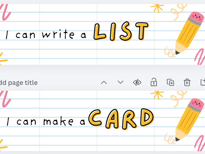 Literacy 'I can' statements