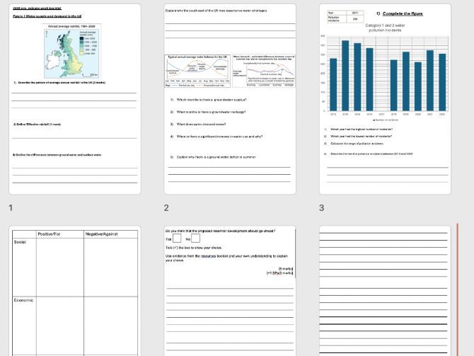 AQA GCSE Pre release 2026 Exam questions