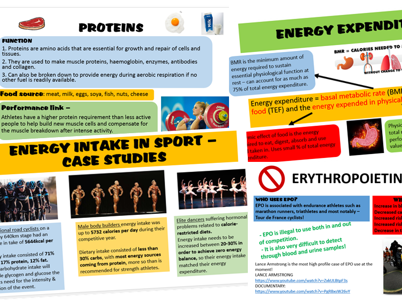 AS Level PE OCR - 1.2 Diet and Nutrition unit of work teacher pack