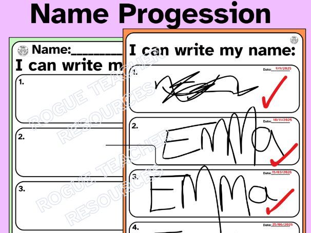 My Name, My Progress - Writing Assessment