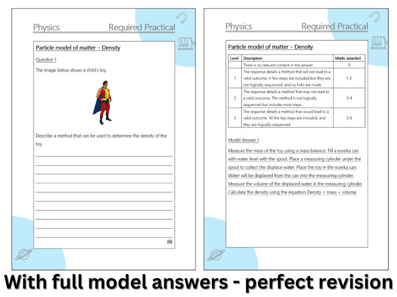 AQA Density Required practical extended response Q&A