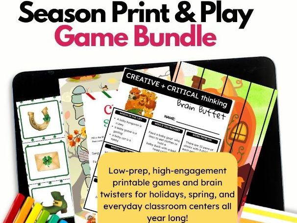 All-Season Print and Play Activity Bundle