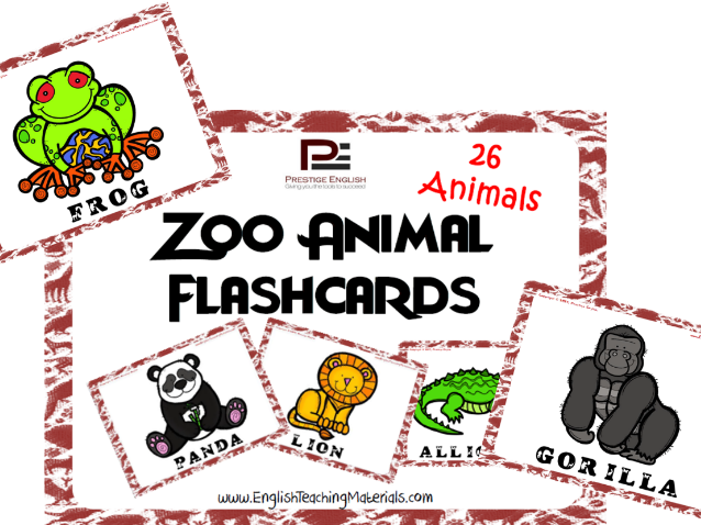 Zoo Animals Flashcards | 26 Animals