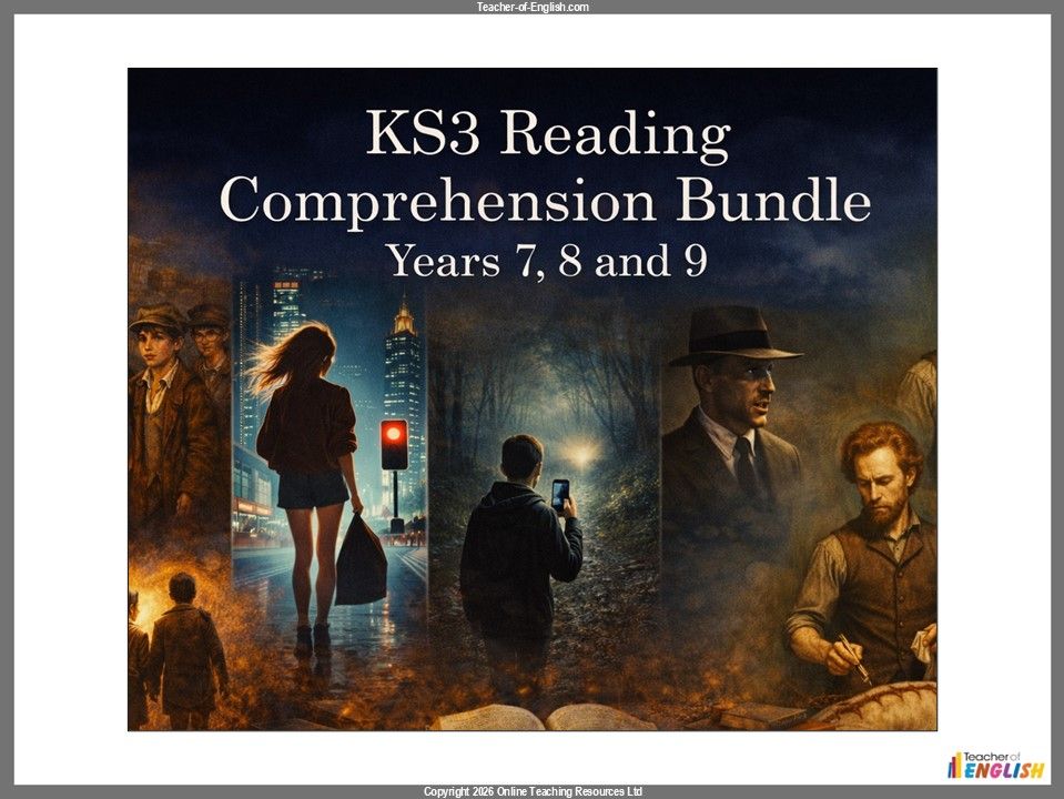 KS3 Reading Comprehension Bundle – Years 7, 8 and 9