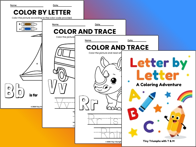 Letter by Letter: A Coloring Adventure