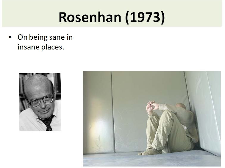 Rosenhan Study Clinical Psychology Teaching Resources