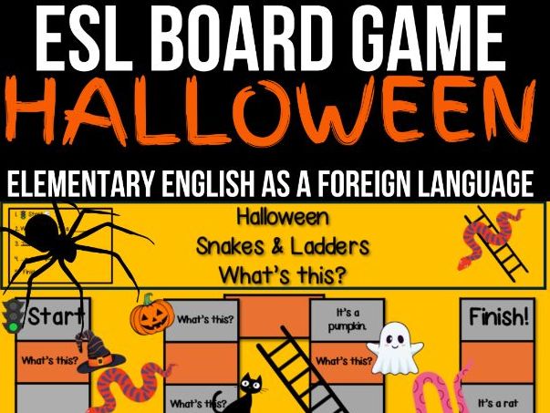ESL Halloween Board Games KS2 with Instructions