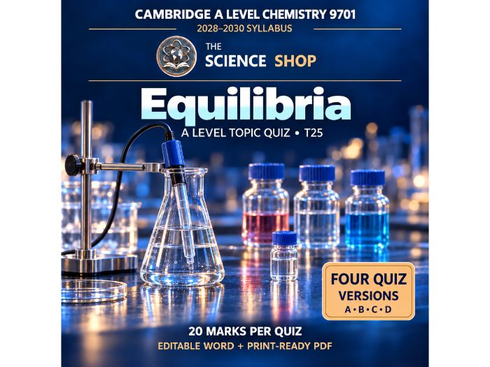 Equilibria | Cambridge A Chemistry 9701 | 4 Revision Quizzes