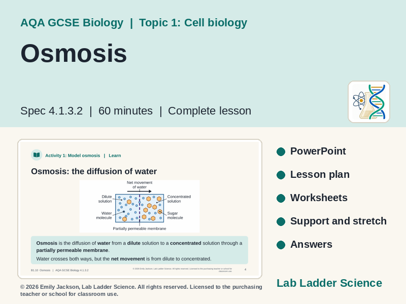 B1-10 Osmosis in Cells: AQA GCSE Biology