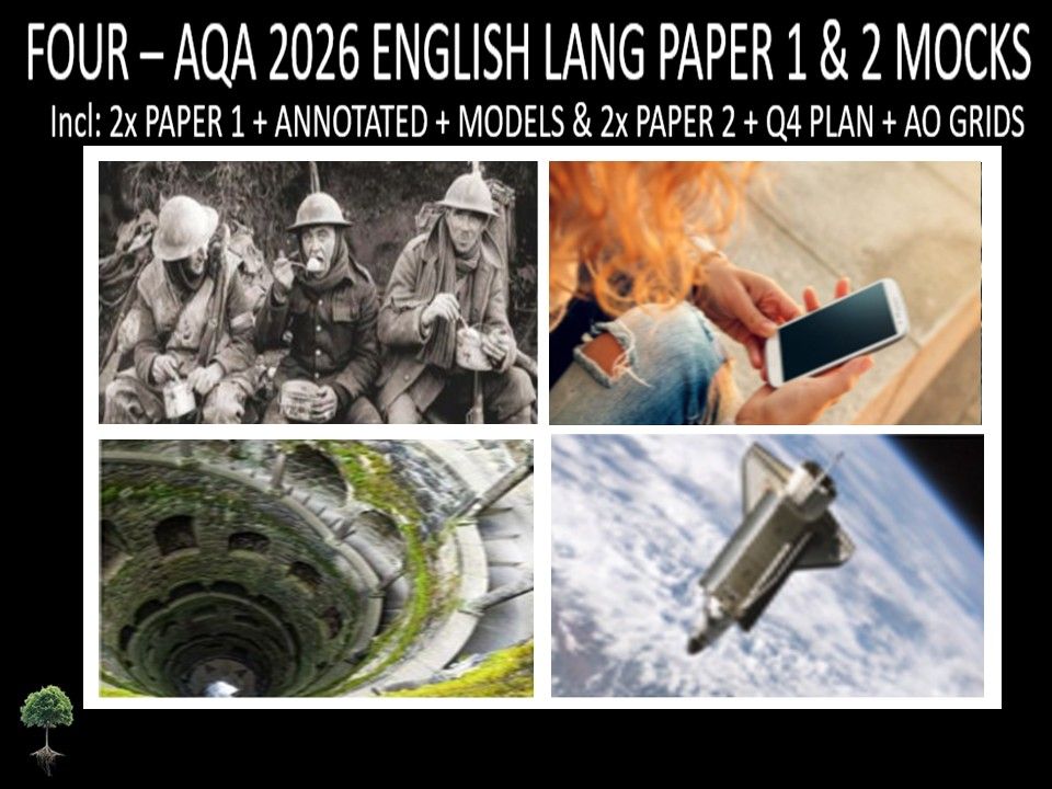 FOUR - AQA PAPER 1 & 2 | 2026 FULL MOCKS | ANNOTATED | Q4 PLAN | AO GRIDS | MODELS
