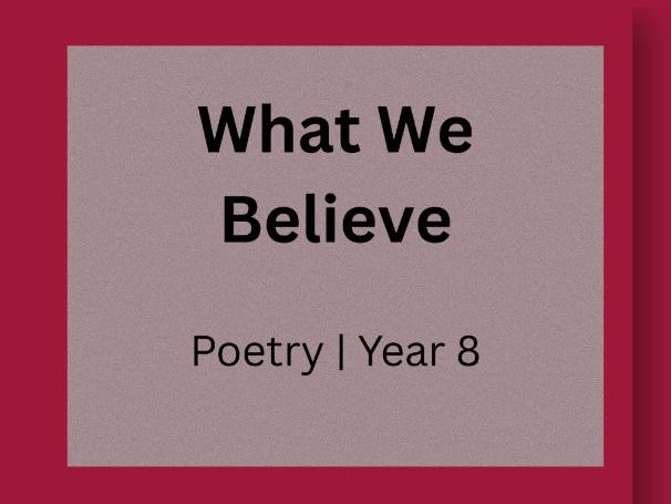 Below the Surface — Poetry Lesson | Belief, Perception & Behaviour | Year 8 (KS3)