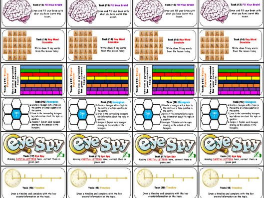 Generic Extension Task Stickers + Stretch & Challenge Activities