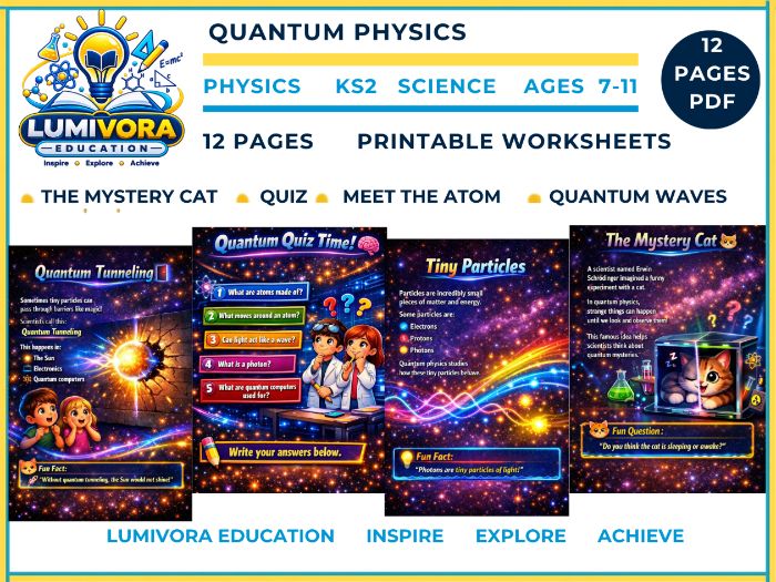 KS2 Science | Quantum Physics for Kids STEM Workbook (Ages 7–11)