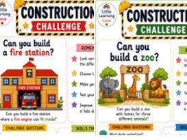 Year 1 Construction Challenge Cards | Continuous Provision | EYFS & KS1 | Little Learning Lane