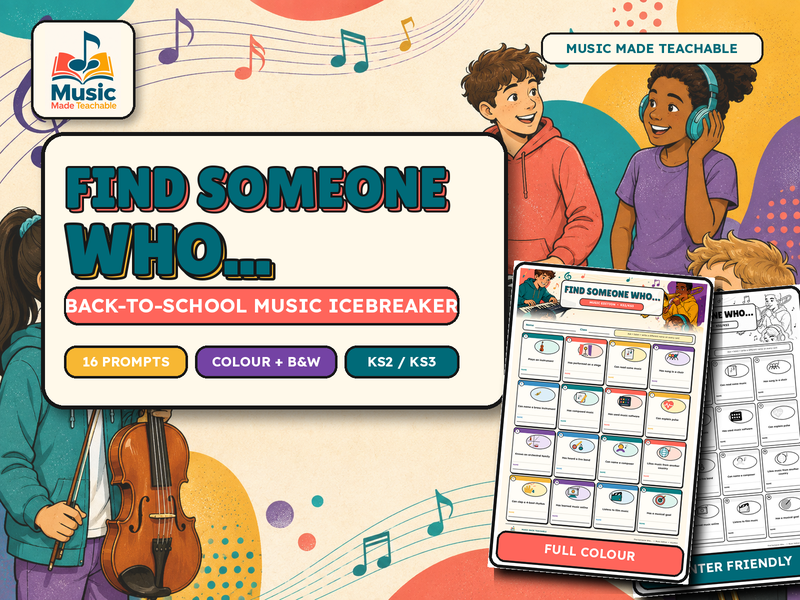 Find Someone Who… Music Icebreaker – KS2/KS3