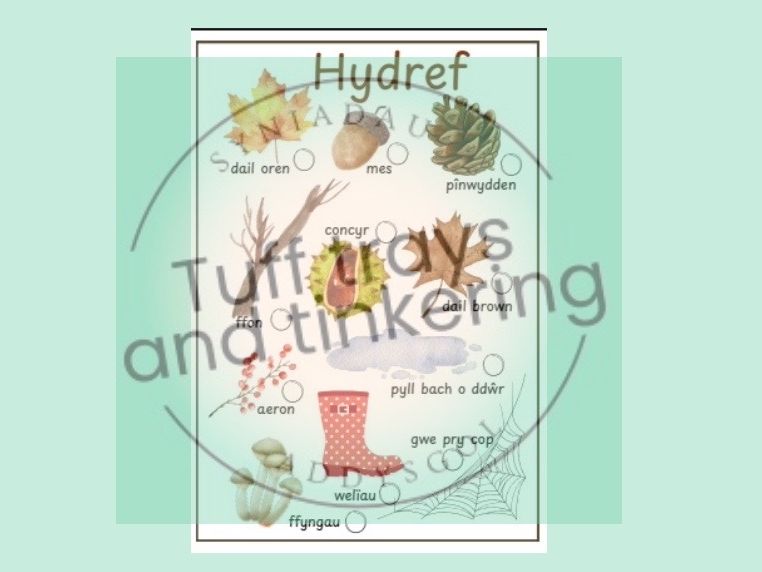 hydref autumn check list curriculum for wales foundation phase forest school