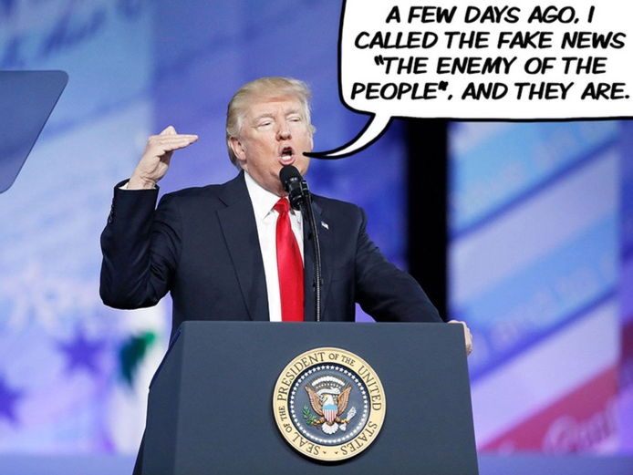 "Trump fake news row: press ‘under threat’" - identifying and understanding Fake News (Media)