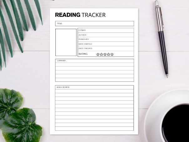 Reading Tracker Printable for Students | Book Review & Summary