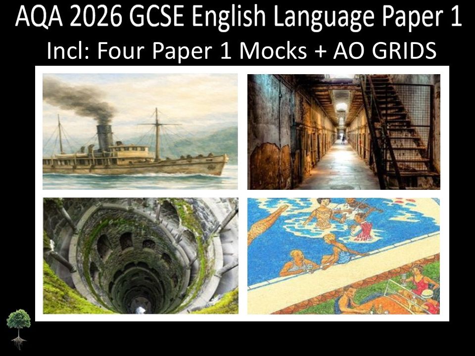 Four AQA 2026 GCSE English Language Paper 1 Mocks | AO Grids