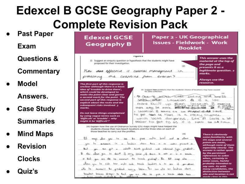 Edexcel B GCSE Geography Paper 2 Revision
