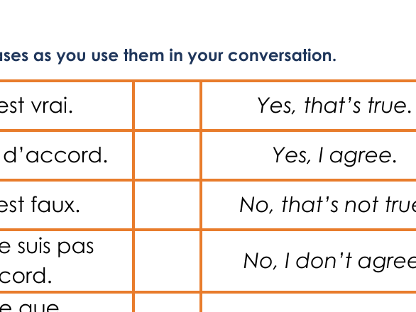 French - When debating...