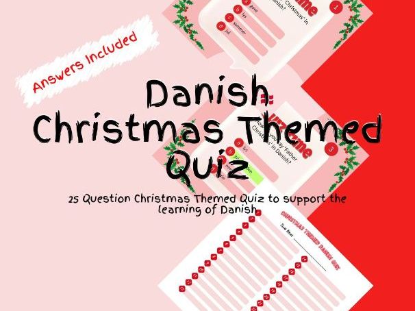 Danish Christmas Themed Quiz Game Activity