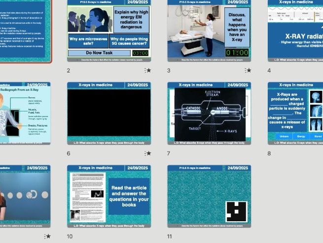 AQA GCSE Physics P13.5 – X-Rays in Medicine | Editable Lessons, Worksheets & Answers + Free AI Marki