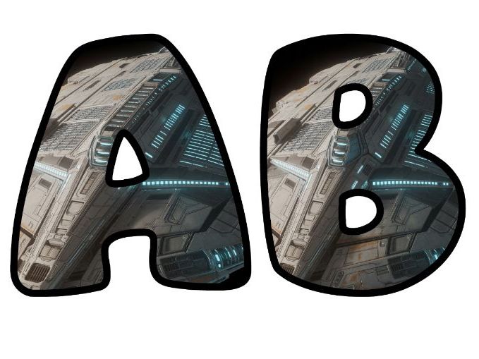 Spaceship Space Travel Classroom Display | Lettering Set | Upper & Lowercase, 0-9 and Signs
