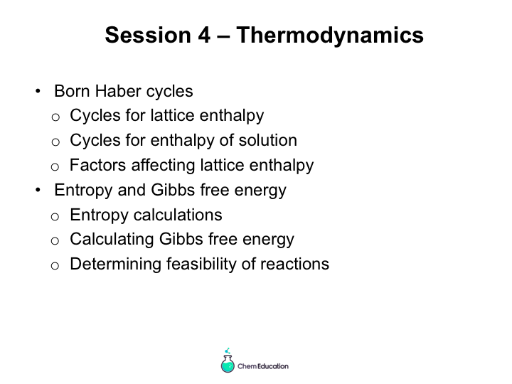 Revision powerpoint covering thermodynamics for AQA A Level chemistry