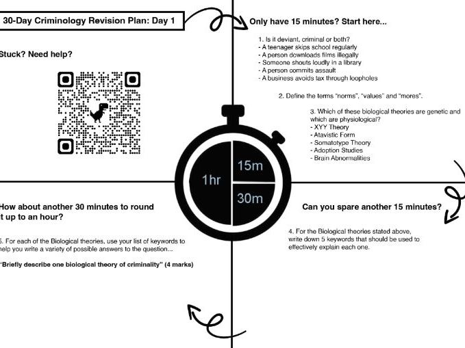WJEC Criminology Unit 2: 30 Days of Revision Tasks