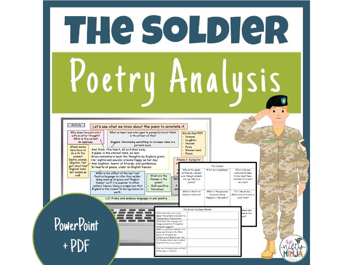 The Soldier Poetry Analysis Teaching Resources