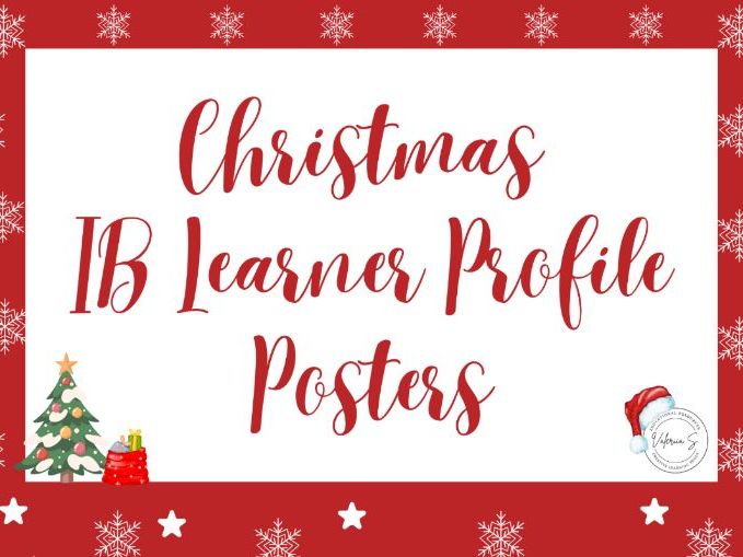 FREE Christmas IB Learner Profile Posters | Festive Classroom Display