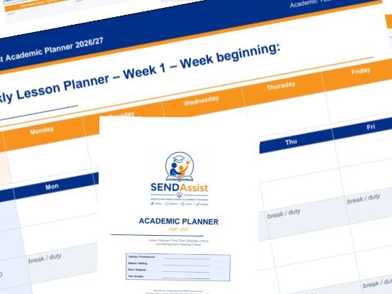 SENDAssist Academic Planner 2026/27 – Teacher & SEND Professional Planner
