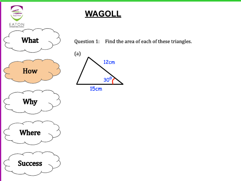 Area of Any Triangle (SINE)