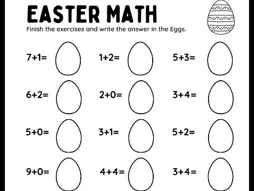Easter Math Worksheet