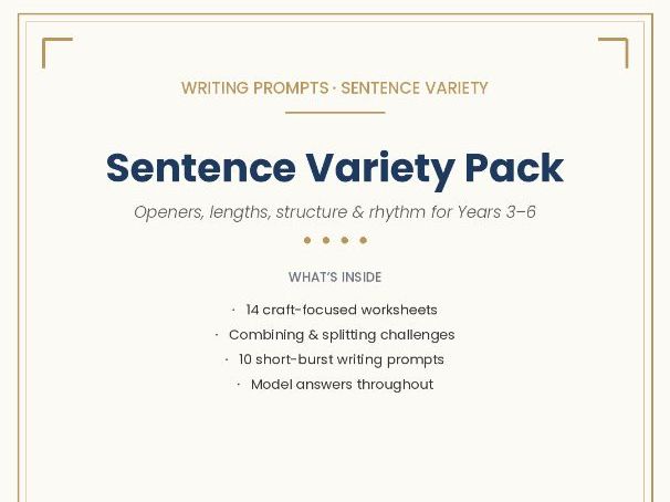 Sentence Variety Pack